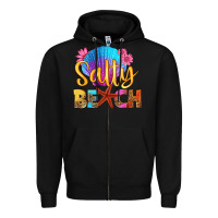 Black salty beach Zipper Hoodie - HRA Design Shop