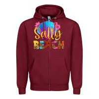 Burgundy salty beach Zipper Hoodie - HRA Design Shop