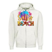 Oatmeal Heather salty beach Zipper Hoodie - HRA Design Shop