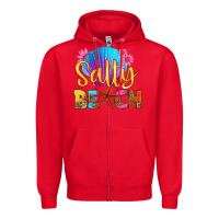 Red salty beach Zipper Hoodie - HRA Design Shop