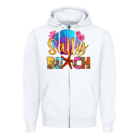 White salty beach Zipper Hoodie - HRA Design Shop