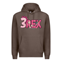 Coffee pink three rex Premium Hoodie - MaliasSmallBusiness