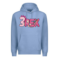 Colony Blue pink three rex Premium Hoodie - MaliasSmallBusiness