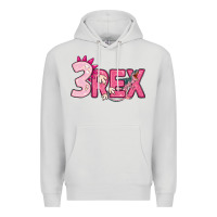 Dove Grey pink three rex Premium Hoodie - MaliasSmallBusiness