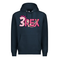 Navy pink three rex Premium Hoodie - MaliasSmallBusiness