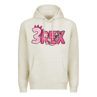 Oatmeal Heather pink three rex Premium Hoodie - MaliasSmallBusiness