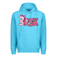 Ocean Blue pink three rex Premium Hoodie - MaliasSmallBusiness