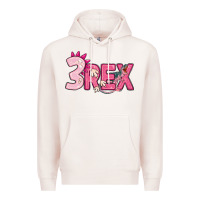 Pale Pink pink three rex Premium Hoodie - MaliasSmallBusiness