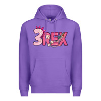Purple pink three rex Premium Hoodie - MaliasSmallBusiness