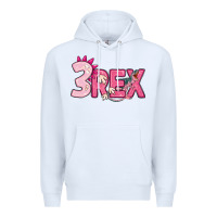 White pink three rex Premium Hoodie - MaliasSmallBusiness