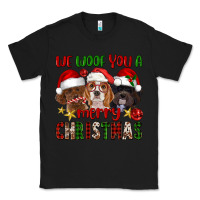 Black We Woof You A Merry Christmas Classic Tee - FaDigitalArtStudio