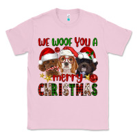 Bubblegum Pink We Woof You A Merry Christmas Classic Tee - FaDigitalArtStudio