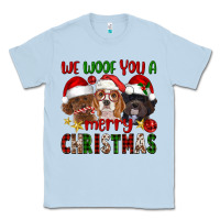 Dusty Blue We Woof You A Merry Christmas Classic Tee - FaDigitalArtStudio