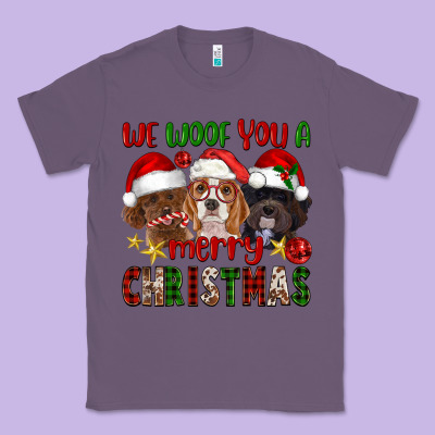 We Woof You A Merry Christmas Classic Tee Designed By Fadigitalartstudio