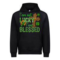 Black I Am Not Lucky I Am Blessed St. Patricks Urban Hoodie - BundleAndBundleShop