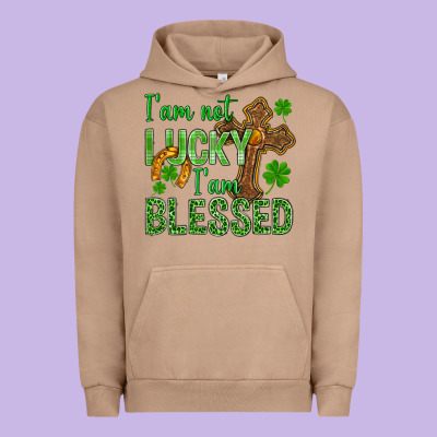 I Am Not Lucky I Am Blessed St. Patricks Urban Hoodie Designed By Bundleandbundleshop