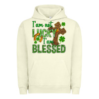 Pigment Pistachio I Am Not Lucky I Am Blessed St. Patricks Urban Hoodie - BundleAndBundleShop