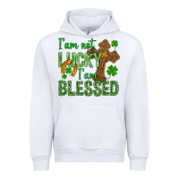 White I Am Not Lucky I Am Blessed St. Patricks Urban Hoodie - BundleAndBundleShop