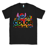 Black color outside the lines autism stitch Classic Tee - Zillion Design Studio