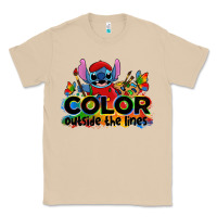 Mushroom color outside the lines autism stitch Classic Tee - Zillion Design Studio