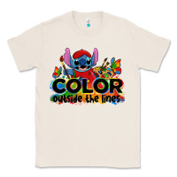 Natural color outside the lines autism stitch Classic Tee - Zillion Design Studio