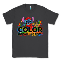 Smoke color outside the lines autism stitch Classic Tee - Zillion Design Studio