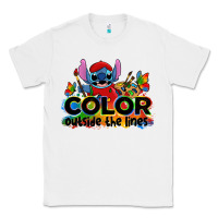 White color outside the lines autism stitch Classic Tee - Zillion Design Studio