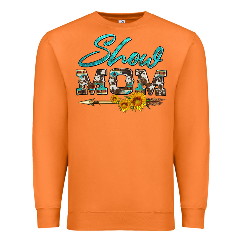 Show Mom Aztec Cowhide Sunflower And Arrow Premium Sweatshirt by Artiststas | Teevron