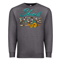 Charcoal Heather show mom aztec cowhide sunflower and arrow Premium Sweatshirt - Artiststas