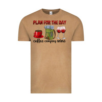 Vintage Camel Plan for the day coffee camping wine Vintage Tee - texasbilliewilder