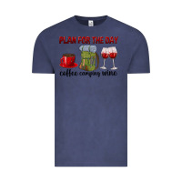 Vintage Denim Plan for the day coffee camping wine Vintage Tee - texasbilliewilder
