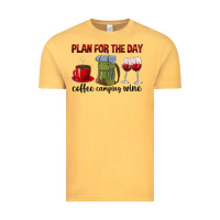 Vintage Mustard Plan for the day coffee camping wine Vintage Tee - texasbilliewilder