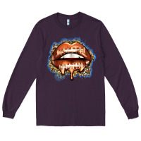 Plum american football lips Long Sleeve Tee - Zillion Design Studio