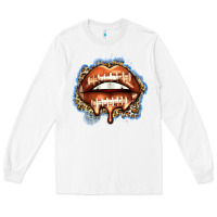 White american football lips Long Sleeve Tee - Zillion Design Studio