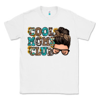 White cool moms club messy bun Classic Tee - Zillion Design Studio