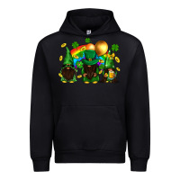Black St. Patrick's afro gnomies with rainbow Urban Hoodie - BundleAndBundleShop