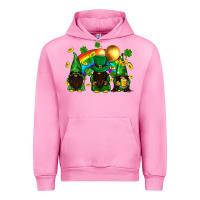 Fuchsia Pink St. Patrick's afro gnomies with rainbow Urban Hoodie - BundleAndBundleShop