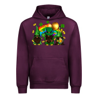 Mauve Wine St. Patrick's afro gnomies with rainbow Urban Hoodie - BundleAndBundleShop