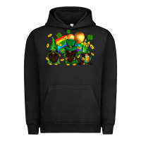 Pigment Black St. Patrick's afro gnomies with rainbow Urban Hoodie - BundleAndBundleShop