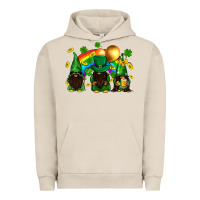 Pigment French Oak St. Patrick's afro gnomies with rainbow Urban Hoodie - BundleAndBundleShop