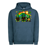 Pigment Midnight Navy St. Patrick's afro gnomies with rainbow Urban Hoodie - BundleAndBundleShop