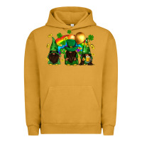 Pigment Peanut Butter St. Patrick's afro gnomies with rainbow Urban Hoodie - BundleAndBundleShop
