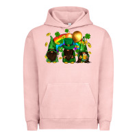 Pigment Salmon St. Patrick's afro gnomies with rainbow Urban Hoodie - BundleAndBundleShop