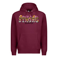 Burgundy she is strong proverbs 31 25 Premium Hoodie - NancyCooperArtShop