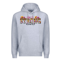 Heather Grey she is strong proverbs 31 25 Premium Hoodie - NancyCooperArtShop