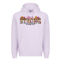 Lilac she is strong proverbs 31 25 Premium Hoodie - NancyCooperArtShop