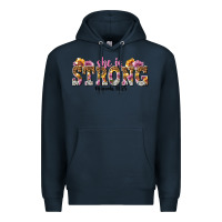 Navy she is strong proverbs 31 25 Premium Hoodie - NancyCooperArtShop
