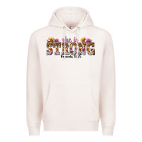 Pale Pink she is strong proverbs 31 25 Premium Hoodie - NancyCooperArtShop