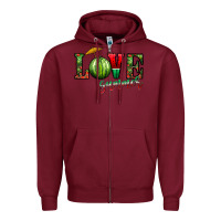Burgundy love summer Zipper Hoodie - CowhideDigitalArt