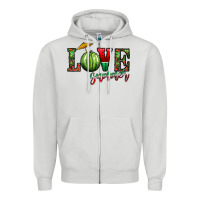 Dove Grey love summer Zipper Hoodie - CowhideDigitalArt